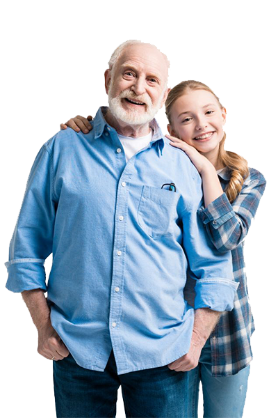 Grandfather with his grandchild