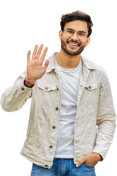 Guy waving
