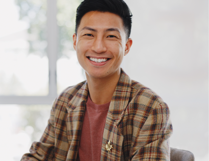 Young man smiling at camera
